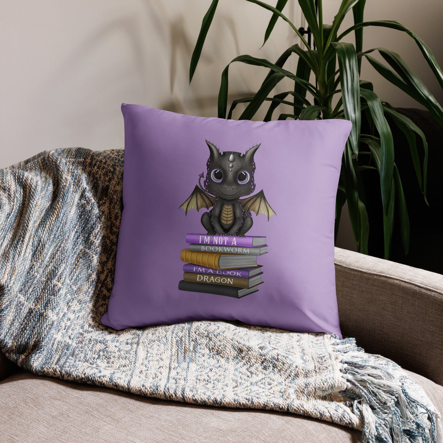 I'm A Book Dragon Pillow