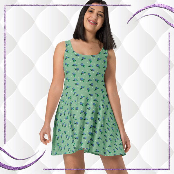 Blueberry Skater Dress