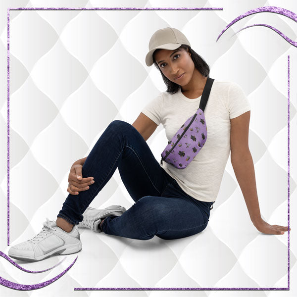Book Dragon Patterned Fanny Pack