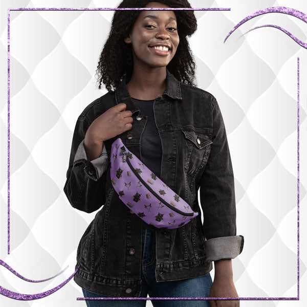 Book Dragon Patterned Fanny Pack