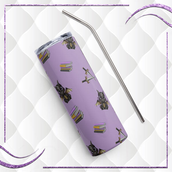 Book Dragon Patterned 20 oz Tumbler