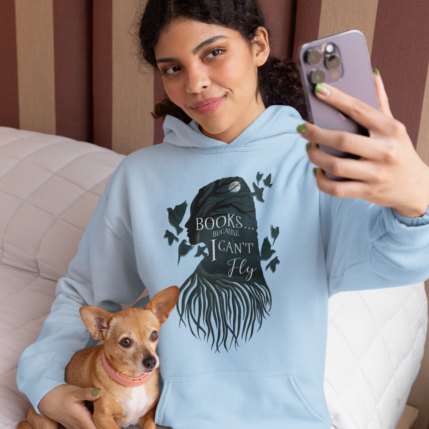 Books...Because I Can't Fly Unisex Hoodie