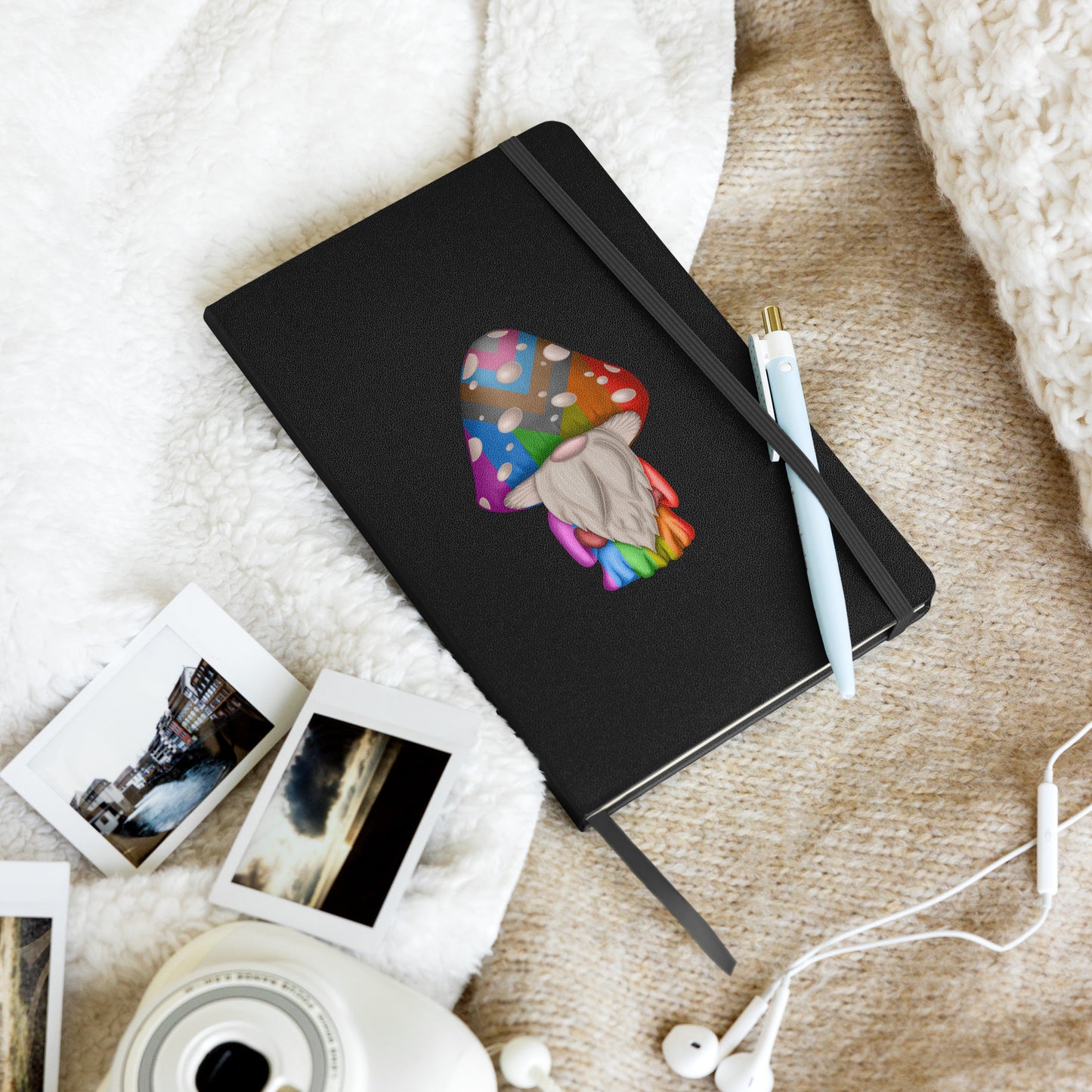 Progressive Pride Gnome Hardcover Notebook