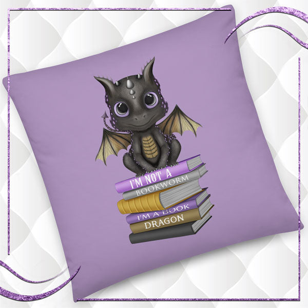 I'm A Book Dragon Pillow