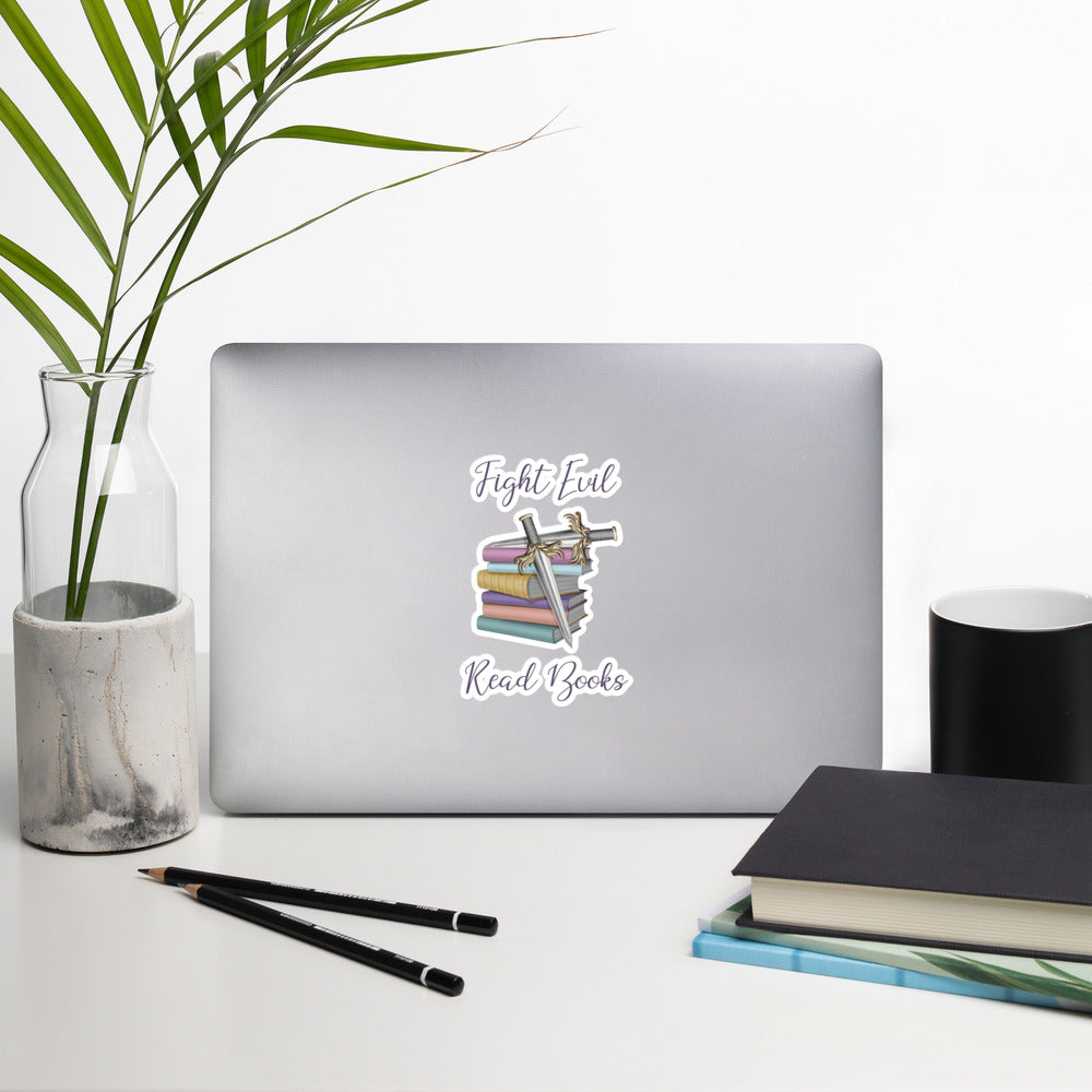 Fight Evil Read Books Sticker