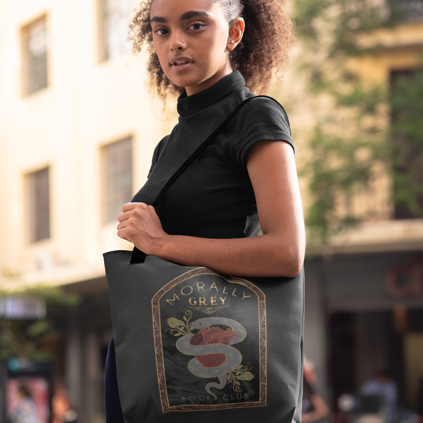 Morally Grey Book Club Tote Bag