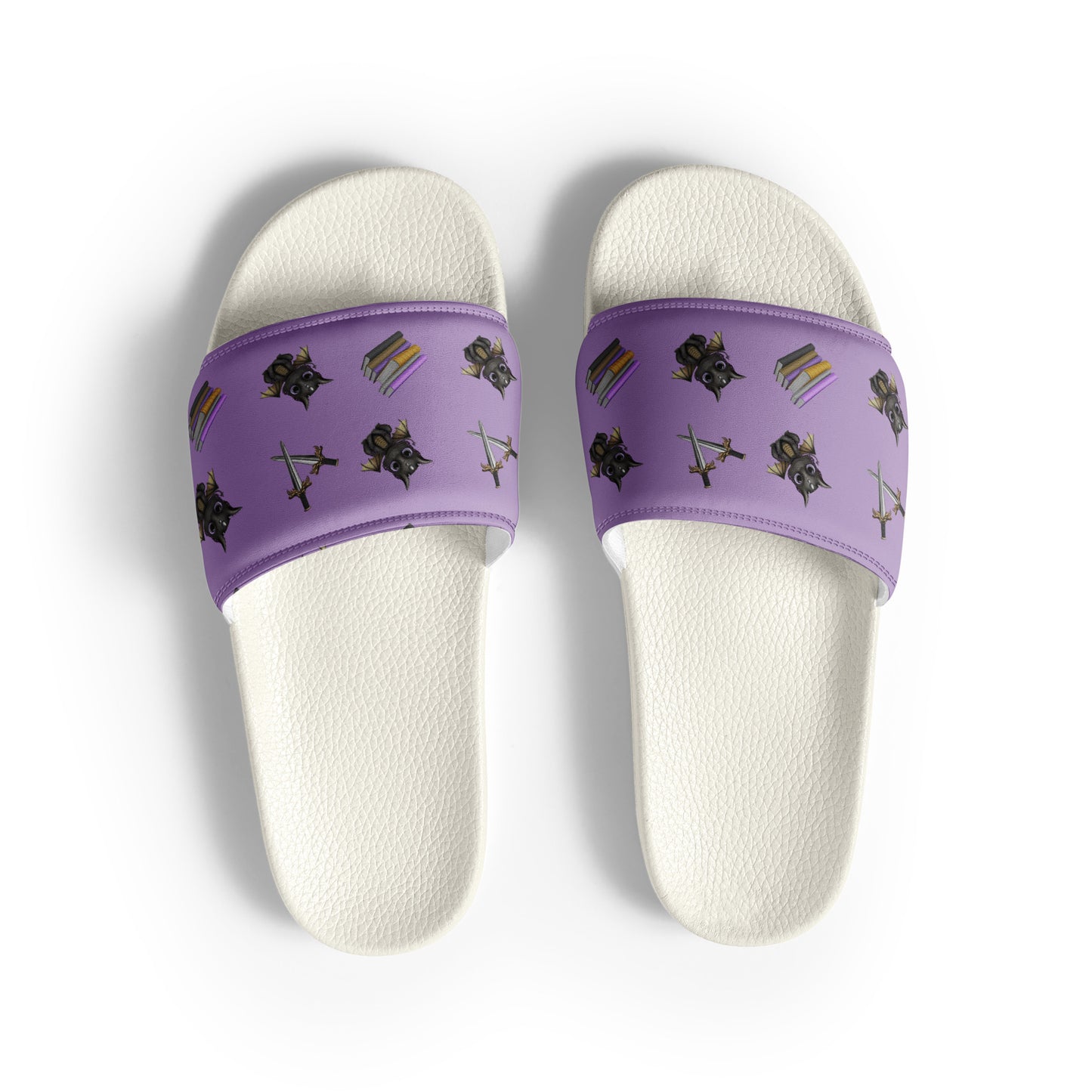 Book Dragon Patterned Women's Slides