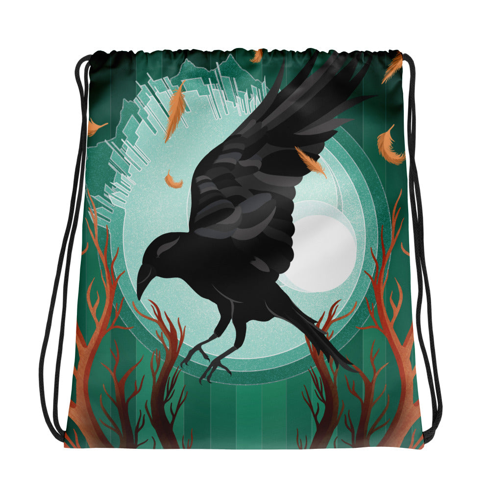 Raven Drawstring Bag