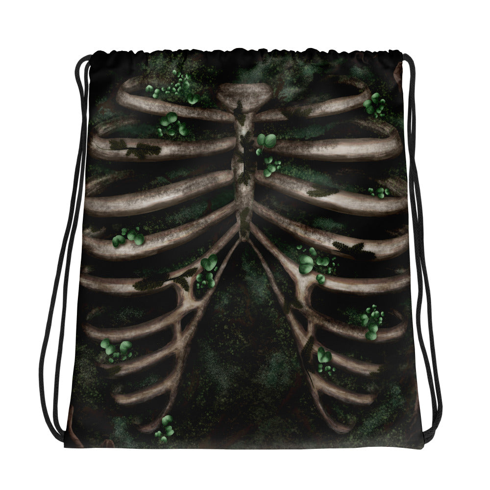 Rib Cage Drawstring bag