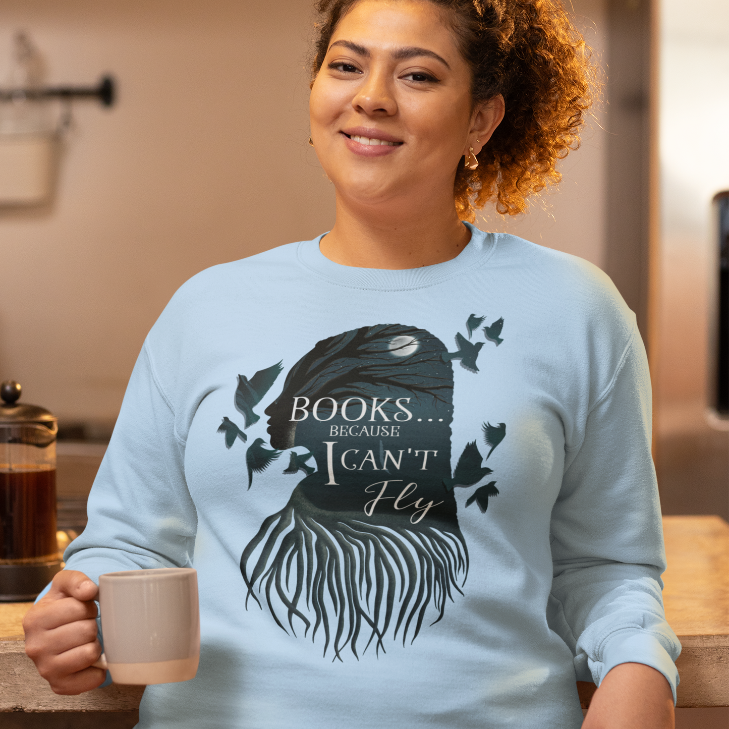 Books...Because I Can't Fly Unisex Sweatshirt