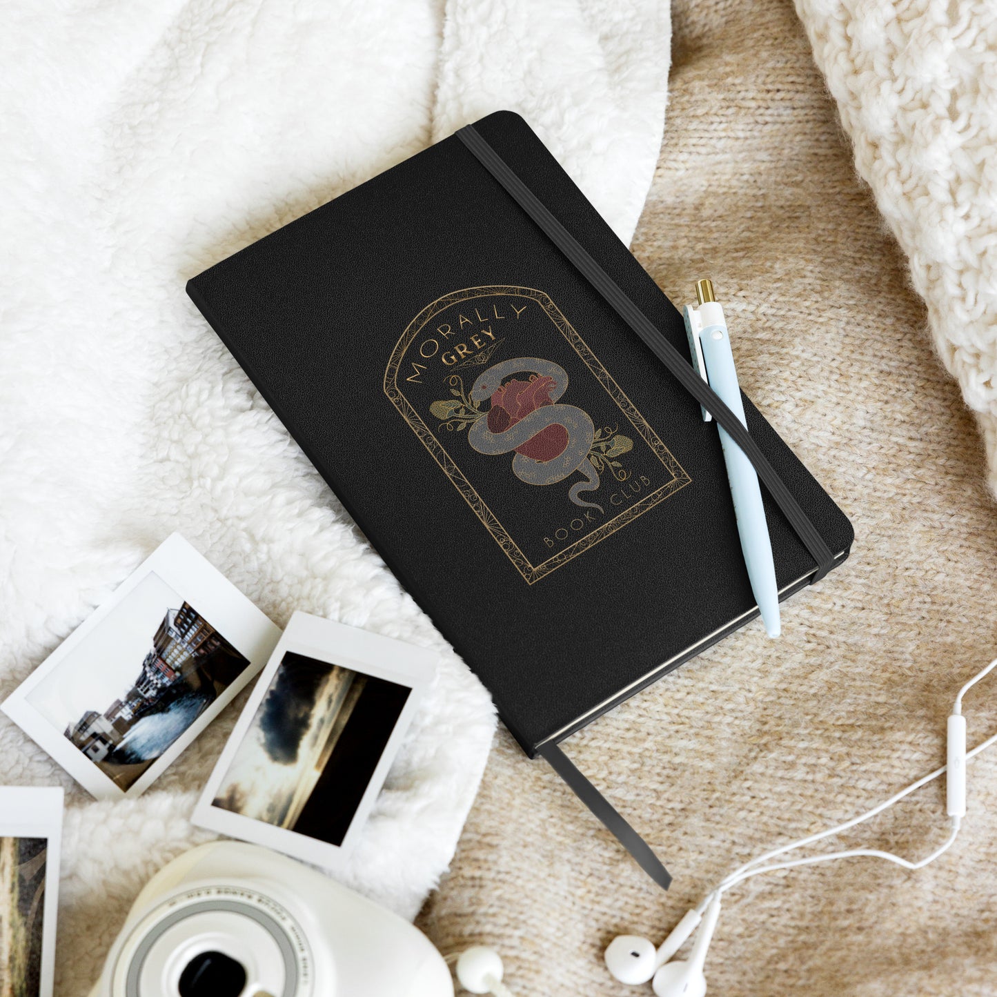 Morally Grey Book Club Hardcover Notebook