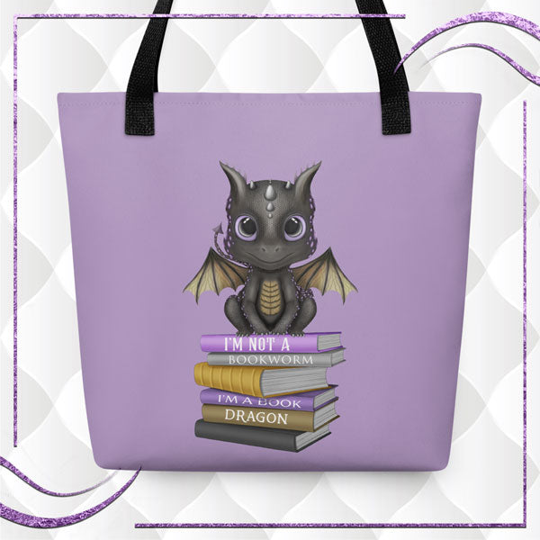 I'm A Book Dragon Tote