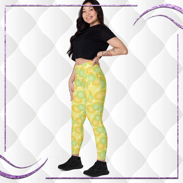 Lemon Lime Leggings with Pockets