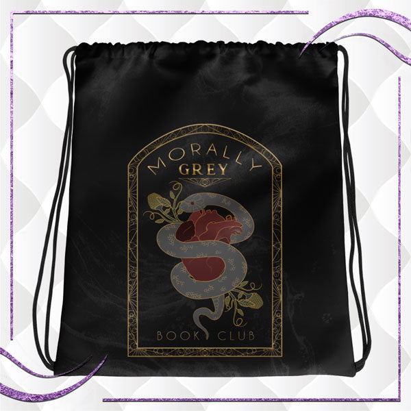 Morally Grey Book Club Drawstring Bag