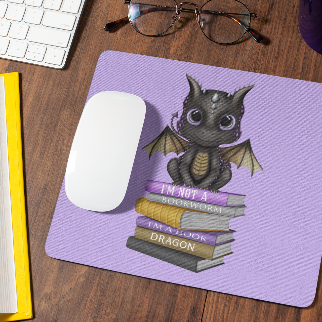 I'm A Book Dragon Mouse Pad