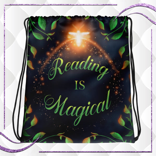 Reading is Magical Drawstring Bag