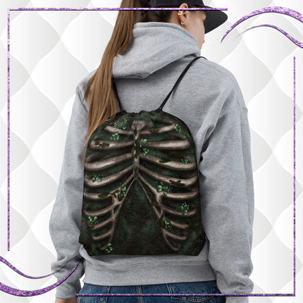 Rib Cage Drawstring bag